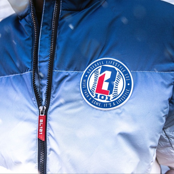 Baseball Lifestyle 101 Gradient Puffer Jacket Youth Medium NEW - Picture 2 of 3